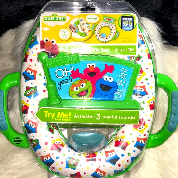 NWT Sesame Street Deluxe Sound Potty Seat - Picture 1 of 10